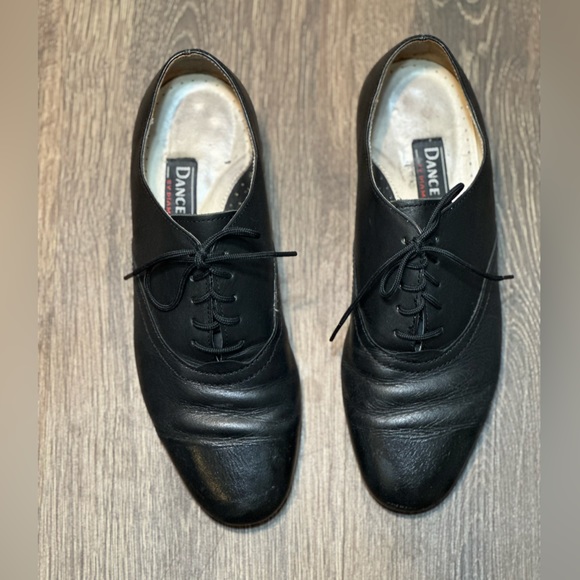 Vintage Men ballroom fine dance shoes leather shoe lace size 7 with shoe bag - Picture 4 of 12